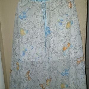 Floral Butterfly Print Skirt